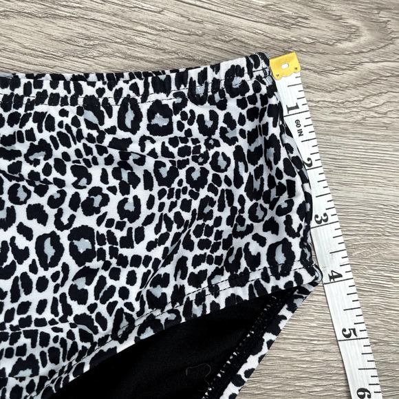 NWT Social Angel Bikini Set Halter Wrap Top High Rise Bottom Black White - Small - Picture 13 of 16